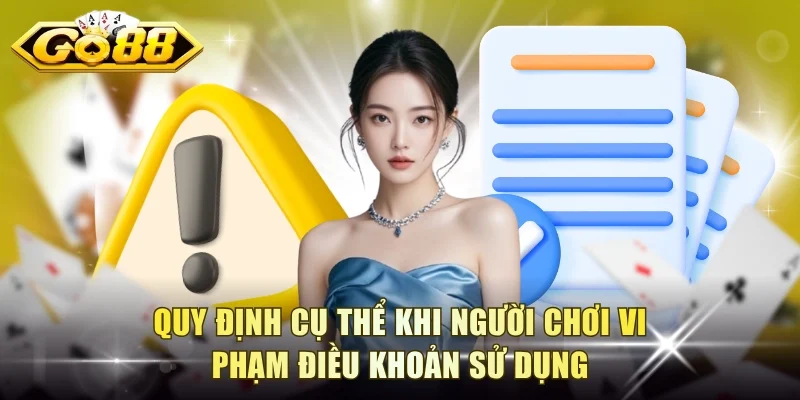 Quy định cụ thể khi người chơi vi phạm điều khoản sử dụng